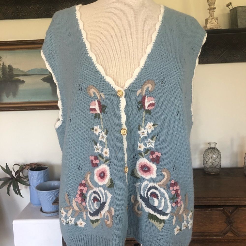 Kirst Floral Sleeveless Women’s Cardigan Sweater